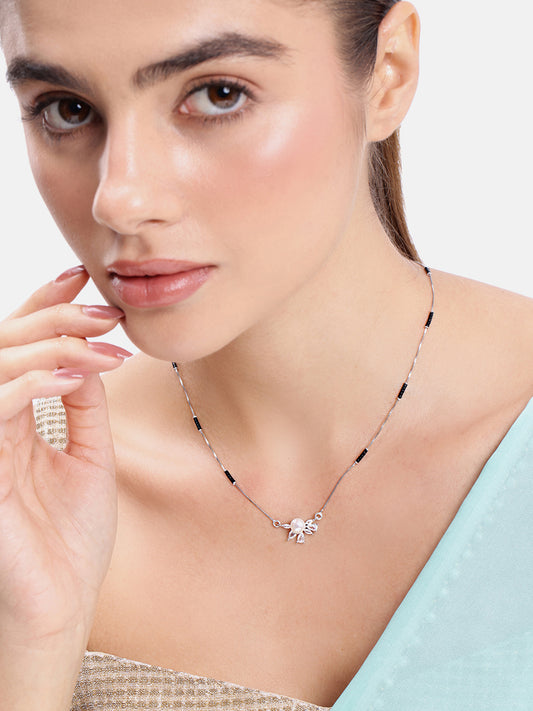 925 Silver Pearl Petals Forever MangalSutra