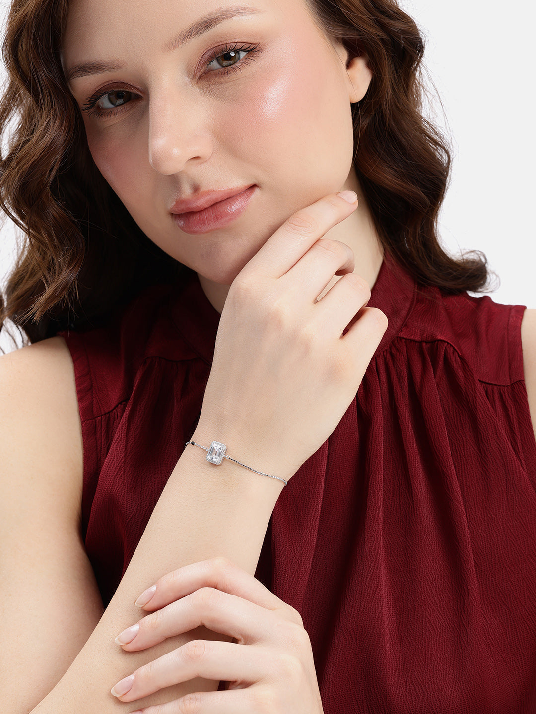 925 sterling silver mangalsutra bracelet with black beaded chain