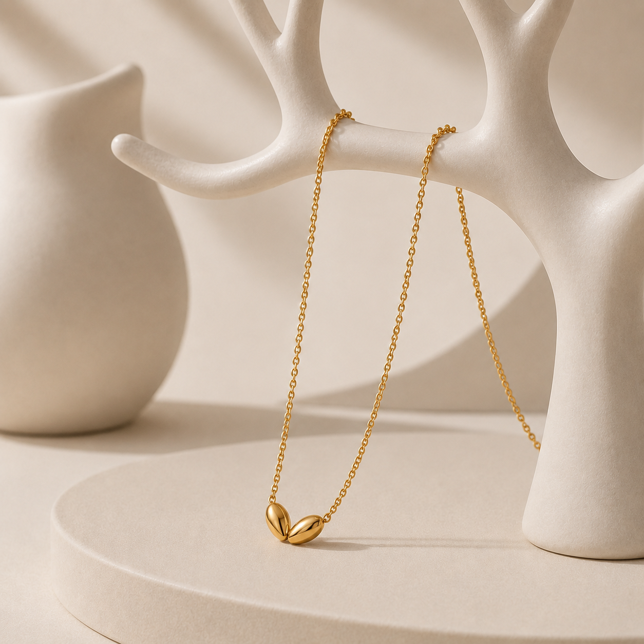 Demi Fine Twin Teardrop Pendant Necklace