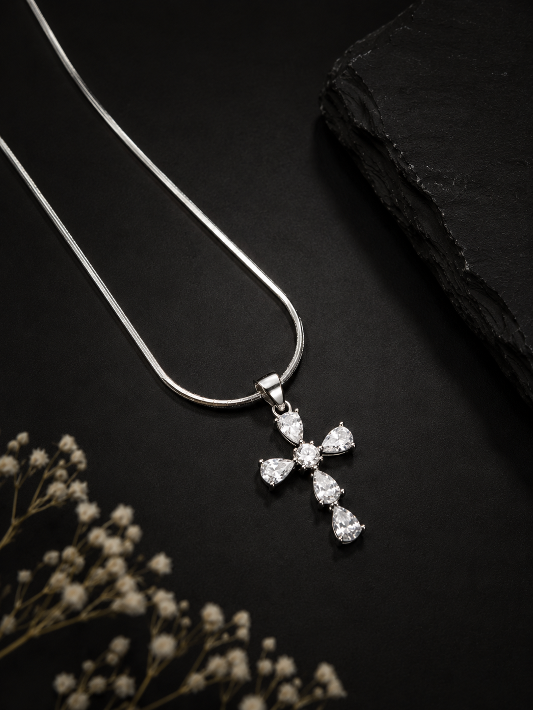 925 Silver Divine Glow Cross Pendant