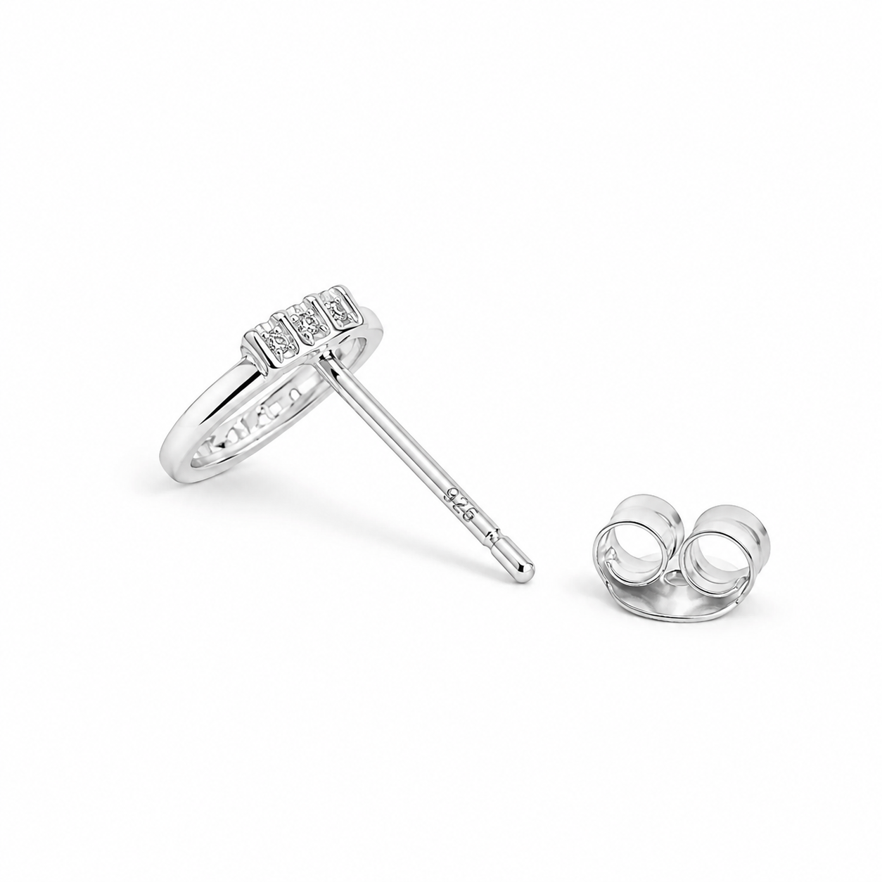 Silver Blush Orbit Studs