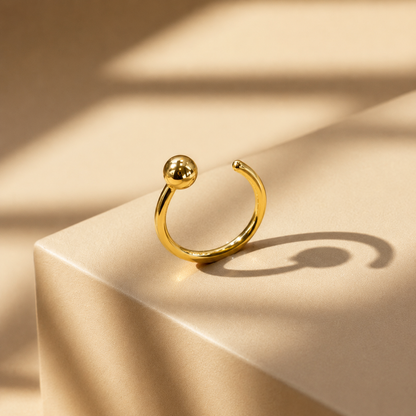 Gold Open Ball Ring (size 6 & 7)