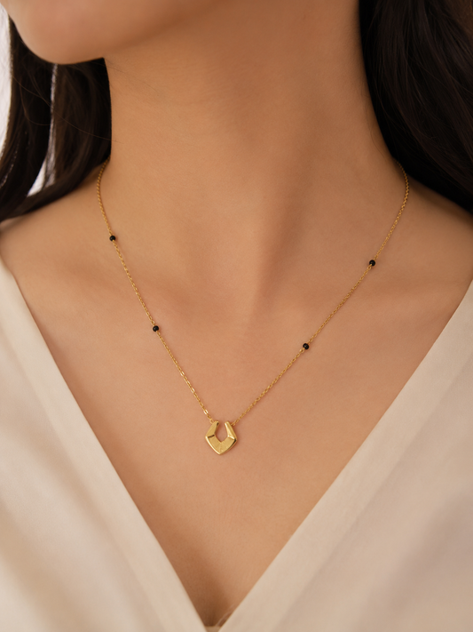 Modern Hexa 9 Karat Gold Mangalsutra