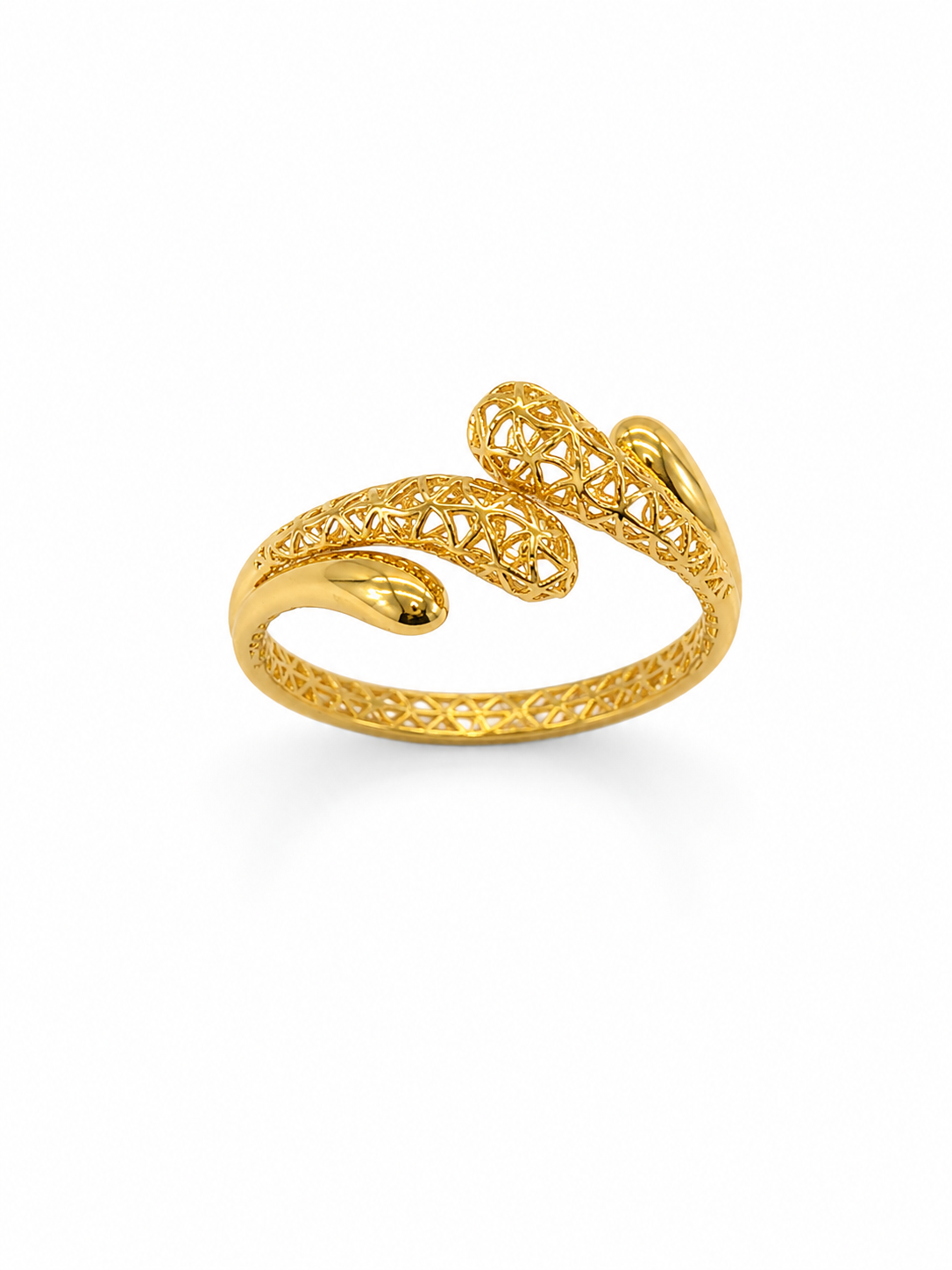 9K Gold Filigree Open Wrap Ring