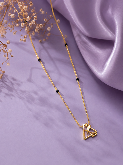 9 Karat Gold Mangalsutra Modern Triangle