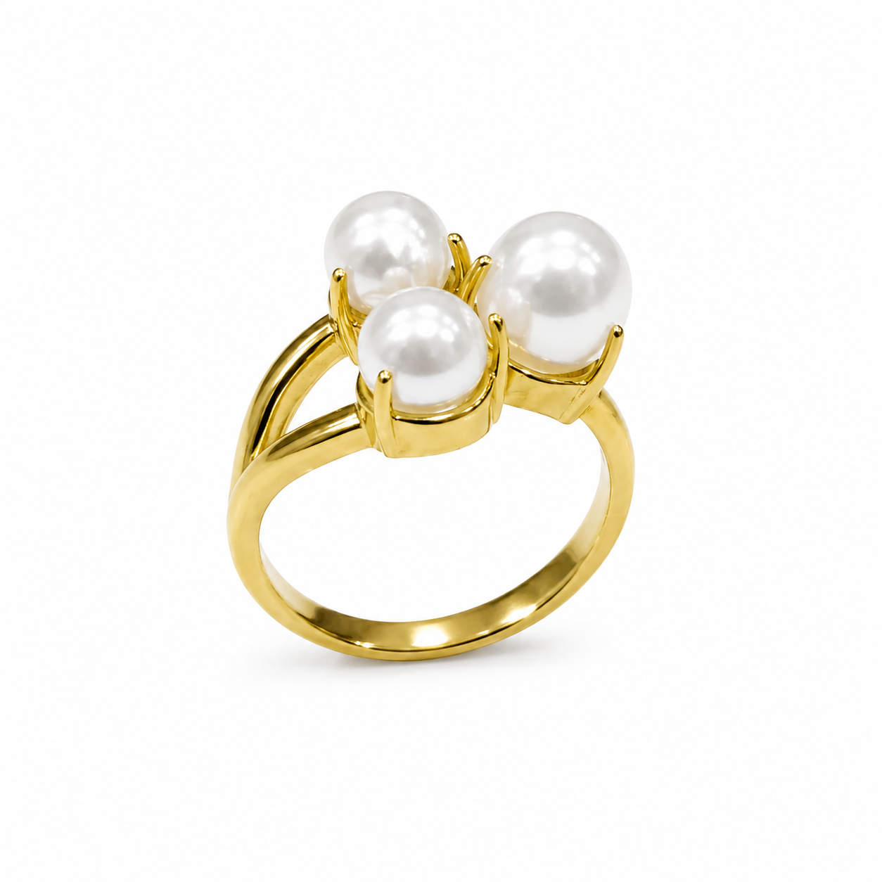 Demi Fine Triple Pearl Statement Ring
