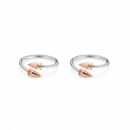 Dual Tone Arrow Toe Ring