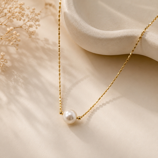 Demi Fine Classic Pearl Solitaire Necklace