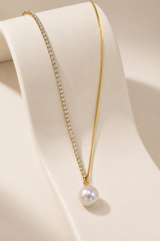 Demi Fine Pearl Drop Layered Necklace