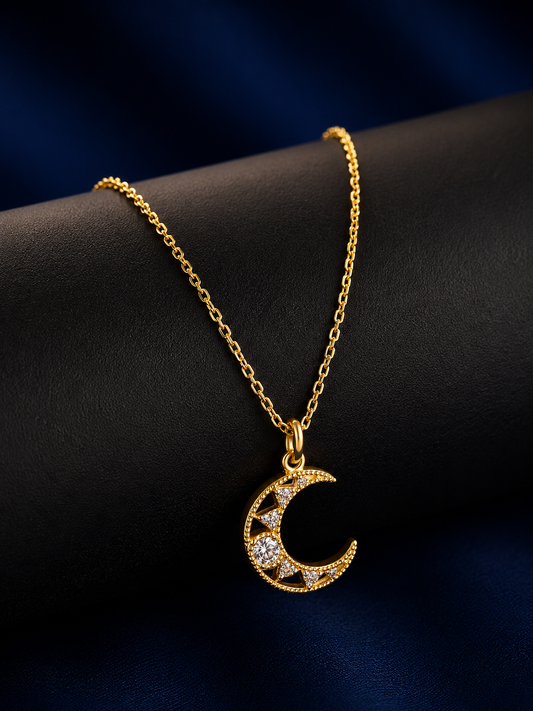 925 Silver Forever Moon Spark Necklace