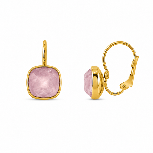 Demi Fine Blush Quartz Drop Earrings
