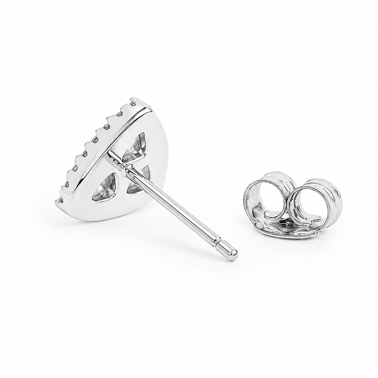 Silver Minimal Luxe MOP Triangle Studs