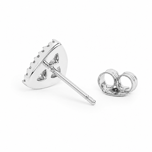 Silver Minimal Luxe MOP Triangle Studs