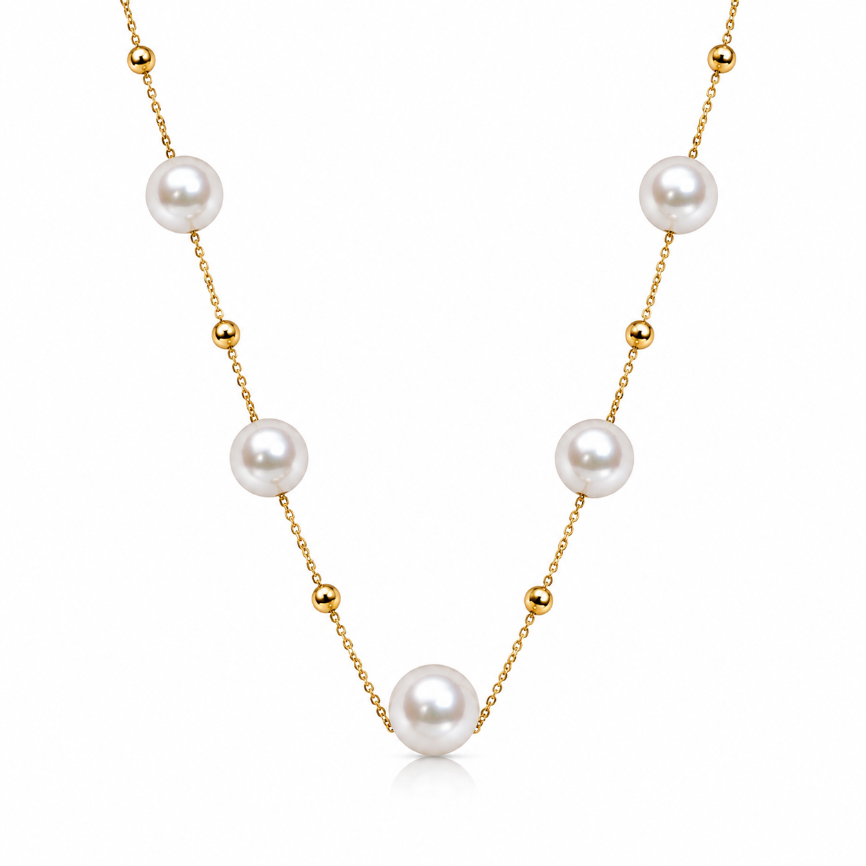 Demi Fine Celestial Pearl Station Necklace
