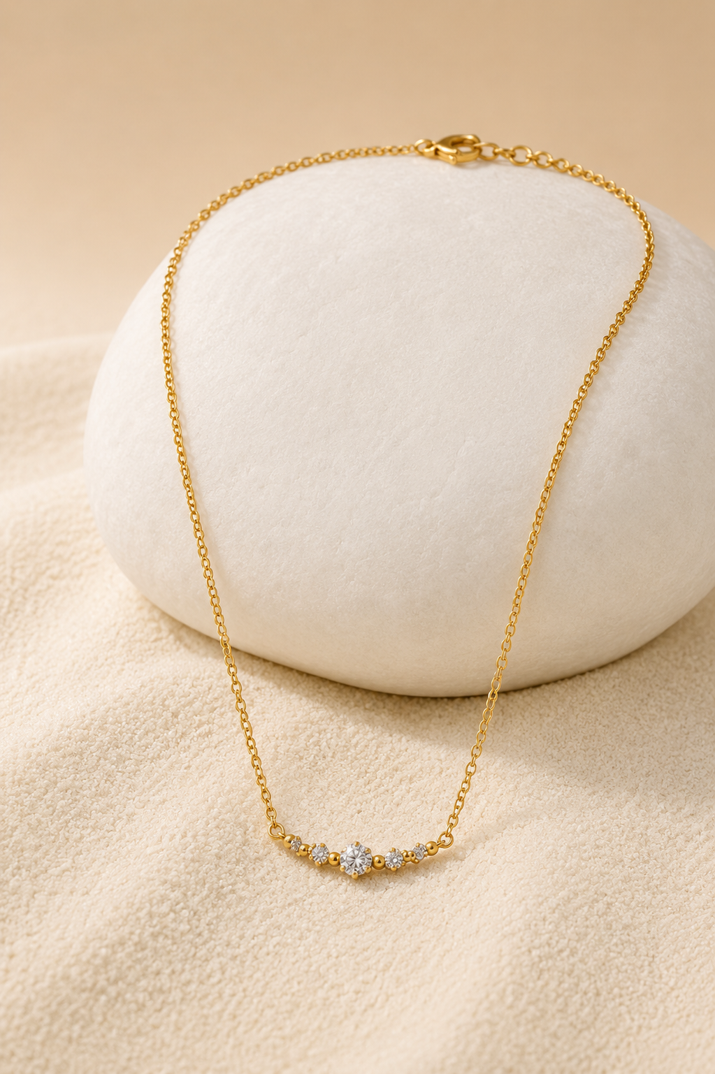Demi Fine Cubic Zirconia Station Necklace