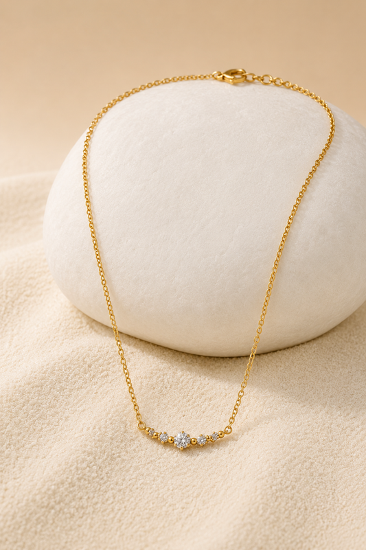 Demi Fine Cubic Zirconia Station Necklace