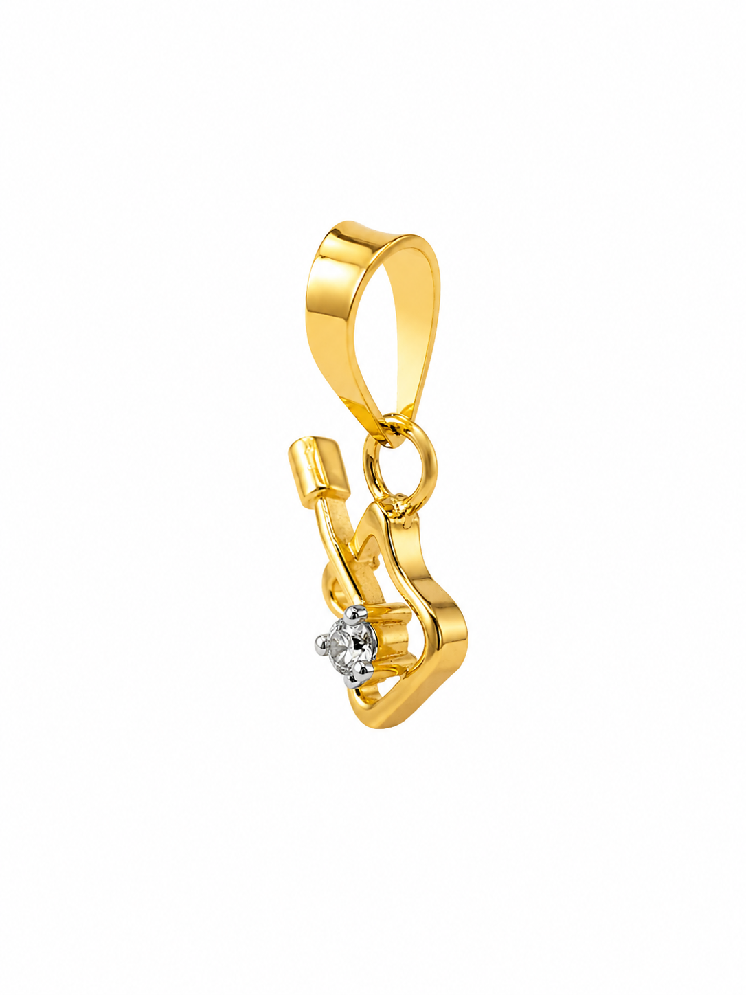 9K Gold Guitar Pendant
