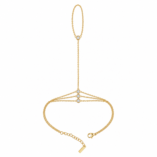 Demi Fine Aurora Triple Strand Crystal Hand Chain