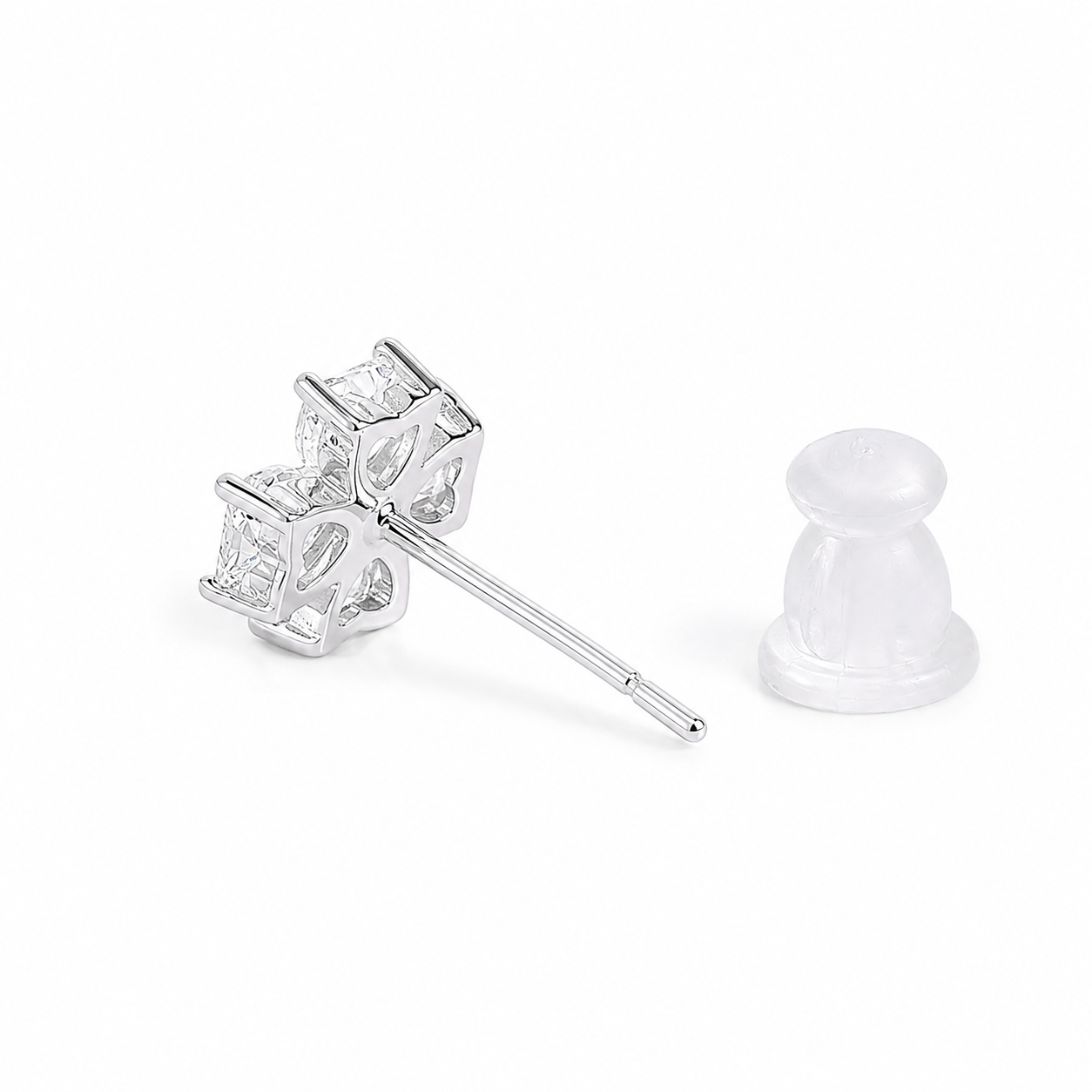 Silver Love Petal Earrings