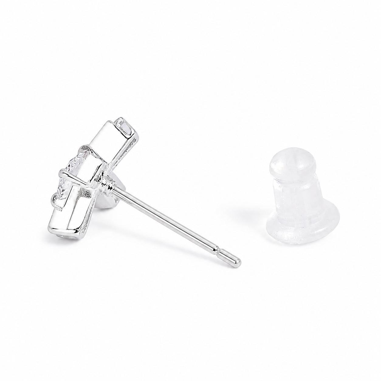 Silver Luxe Crossfire Crystal Earrings