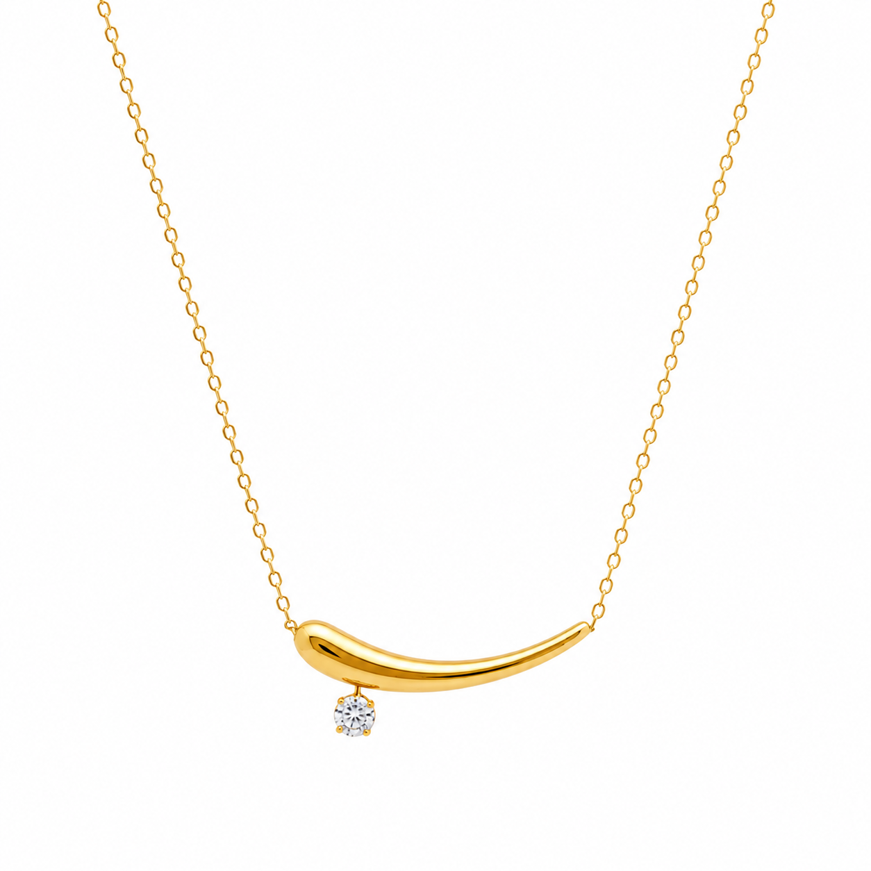 Demi Fine Crystal Curve Necklace