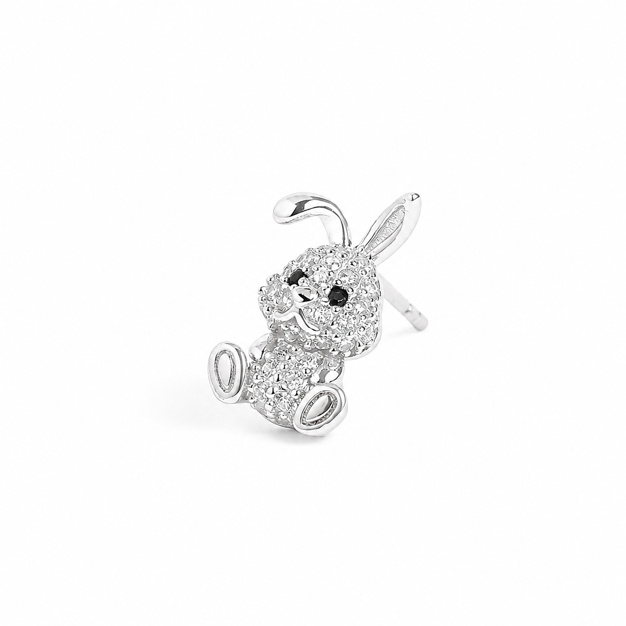 Silver Twinkle Bear Earrings