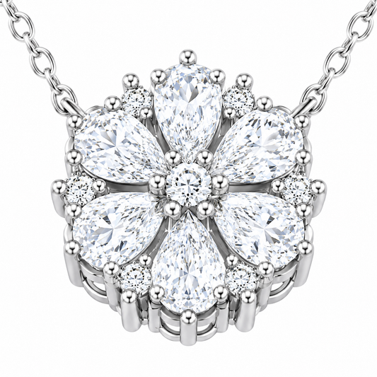 Silver Eternal Flower Shine Sterling Silver Necklace