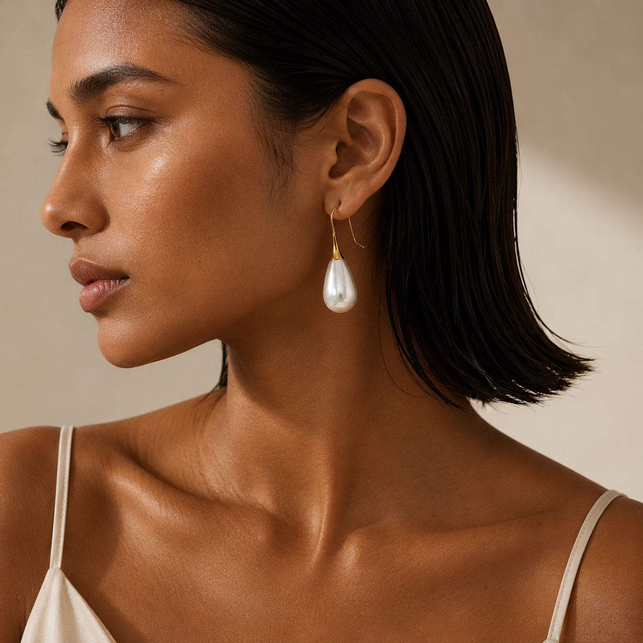 Demi Fine Teardrop Pearl Earrings