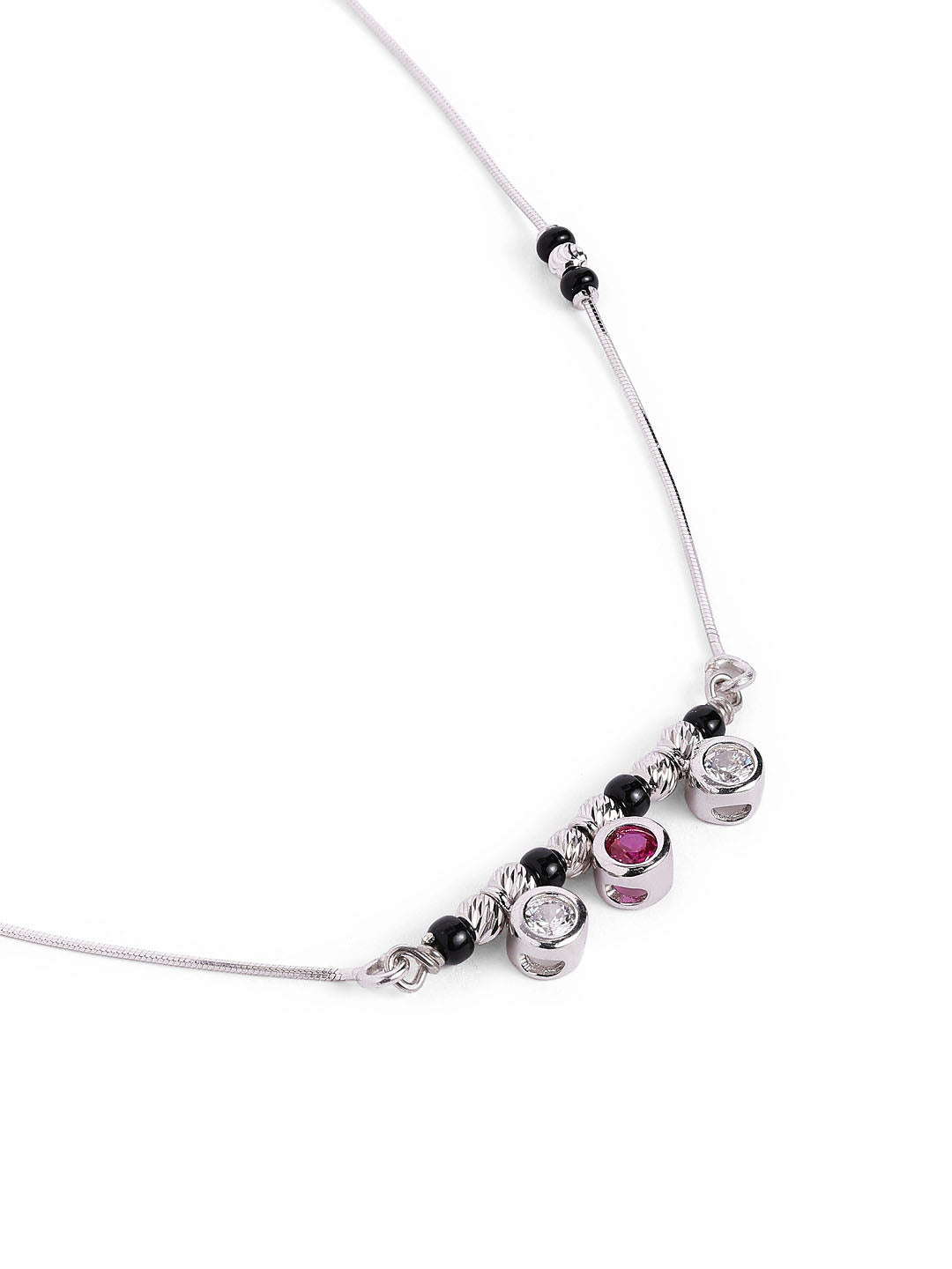 925 sterling silver mangalsutra with black beaded chain