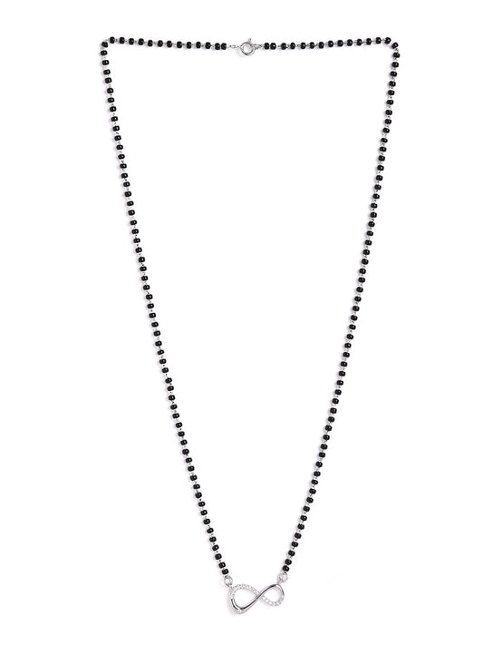 925 sterling silver mangalsutra with black beaded chain