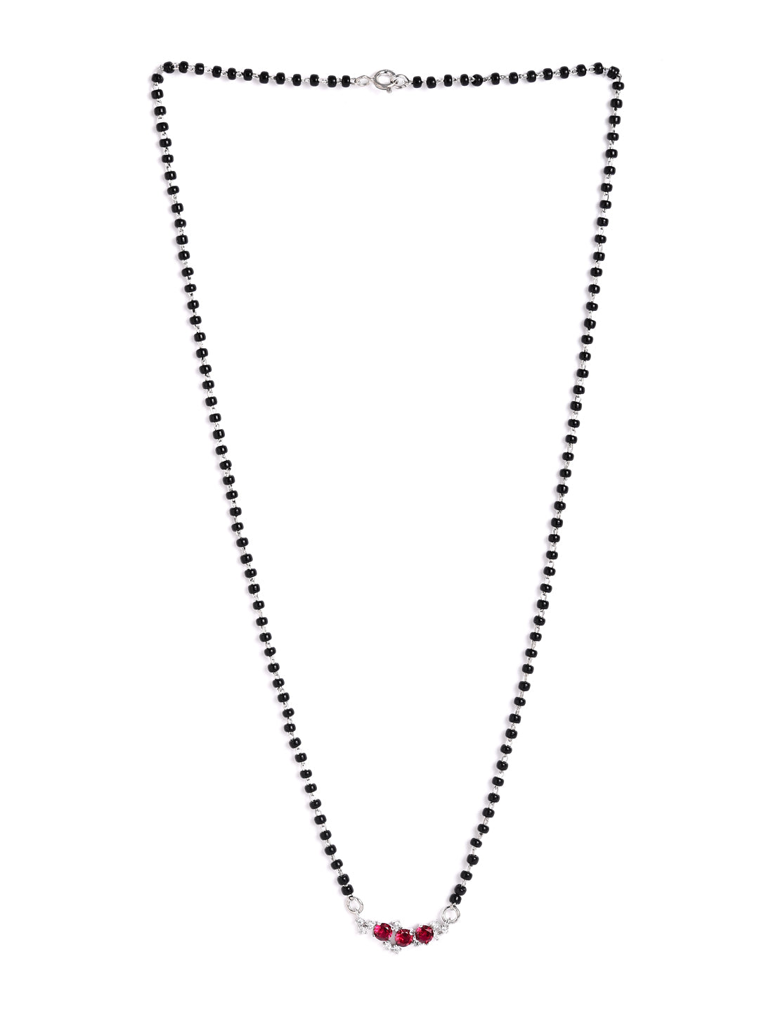 925 sterling silver mangalsutra with black beaded chain