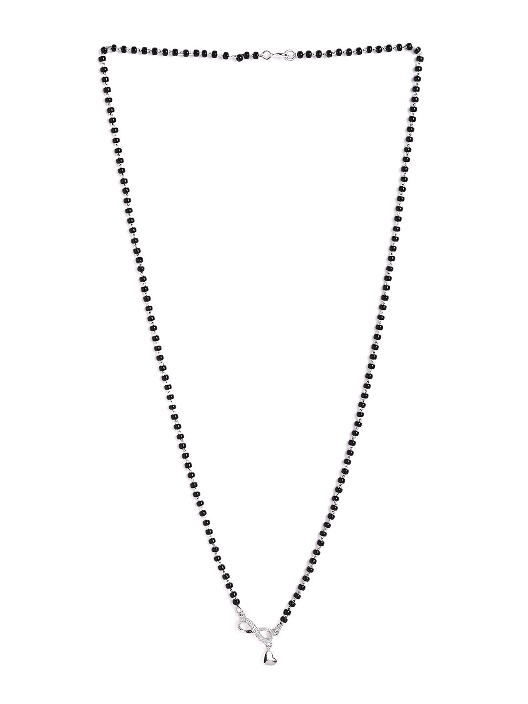 925 sterling silver mangalsutra with black beaded chain