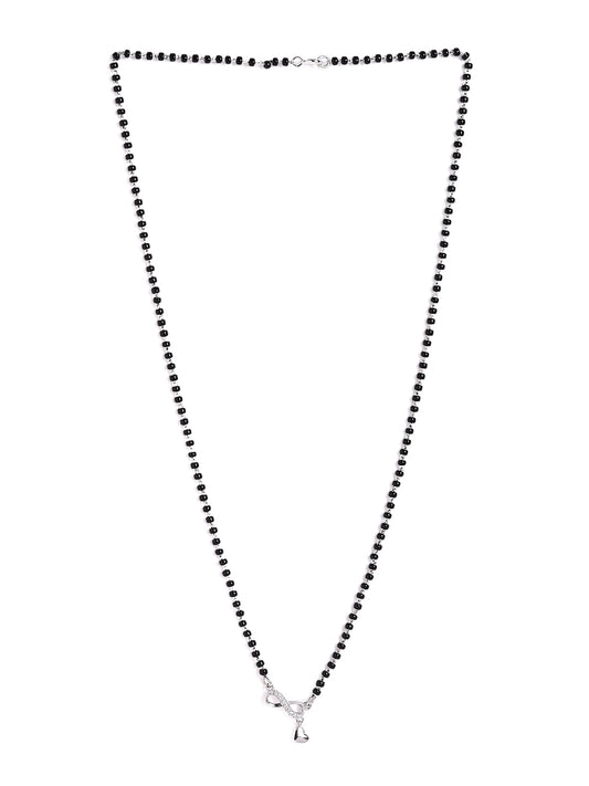 925 sterling silver mangalsutra with black beaded chain