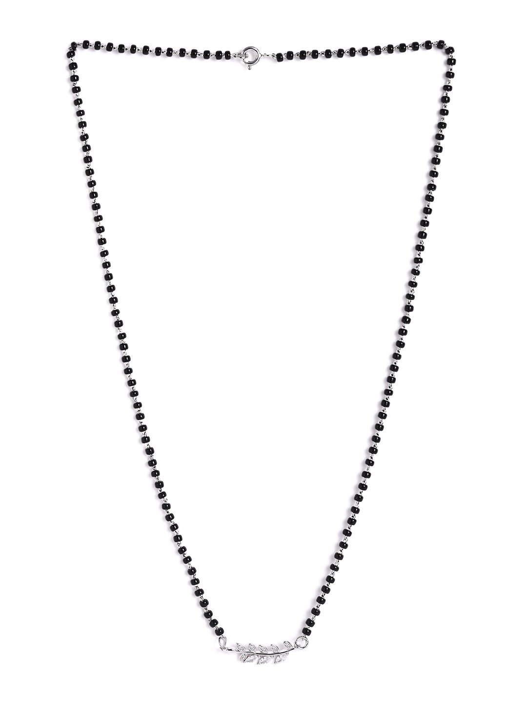 925 sterling silver mangalsutra with black beaded chain