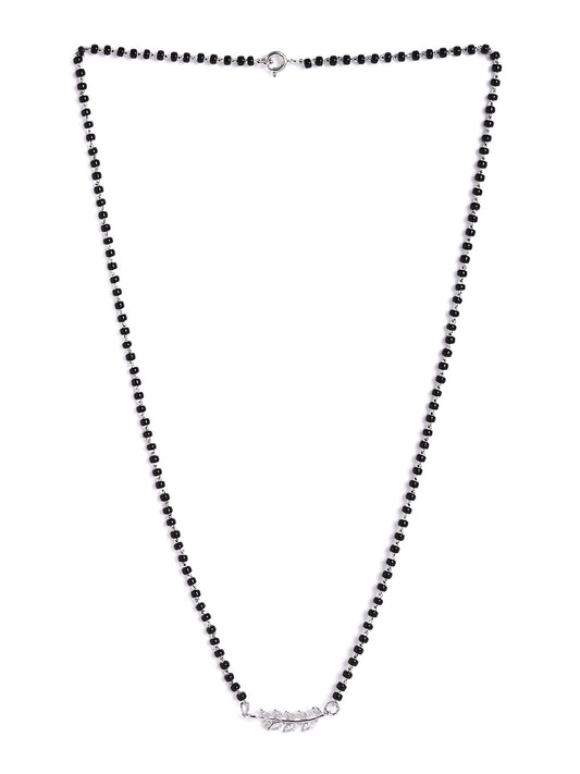 925 sterling silver mangalsutra with black beaded chain