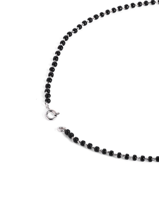 925 sterling silver mangalsutra with black beaded chain