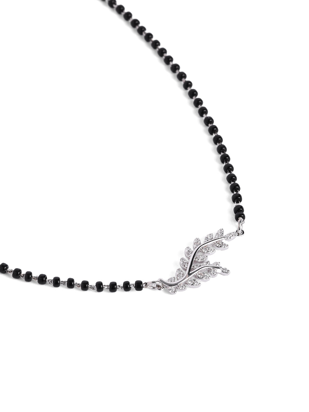 925 sterling silver mangalsutra with black beaded chain