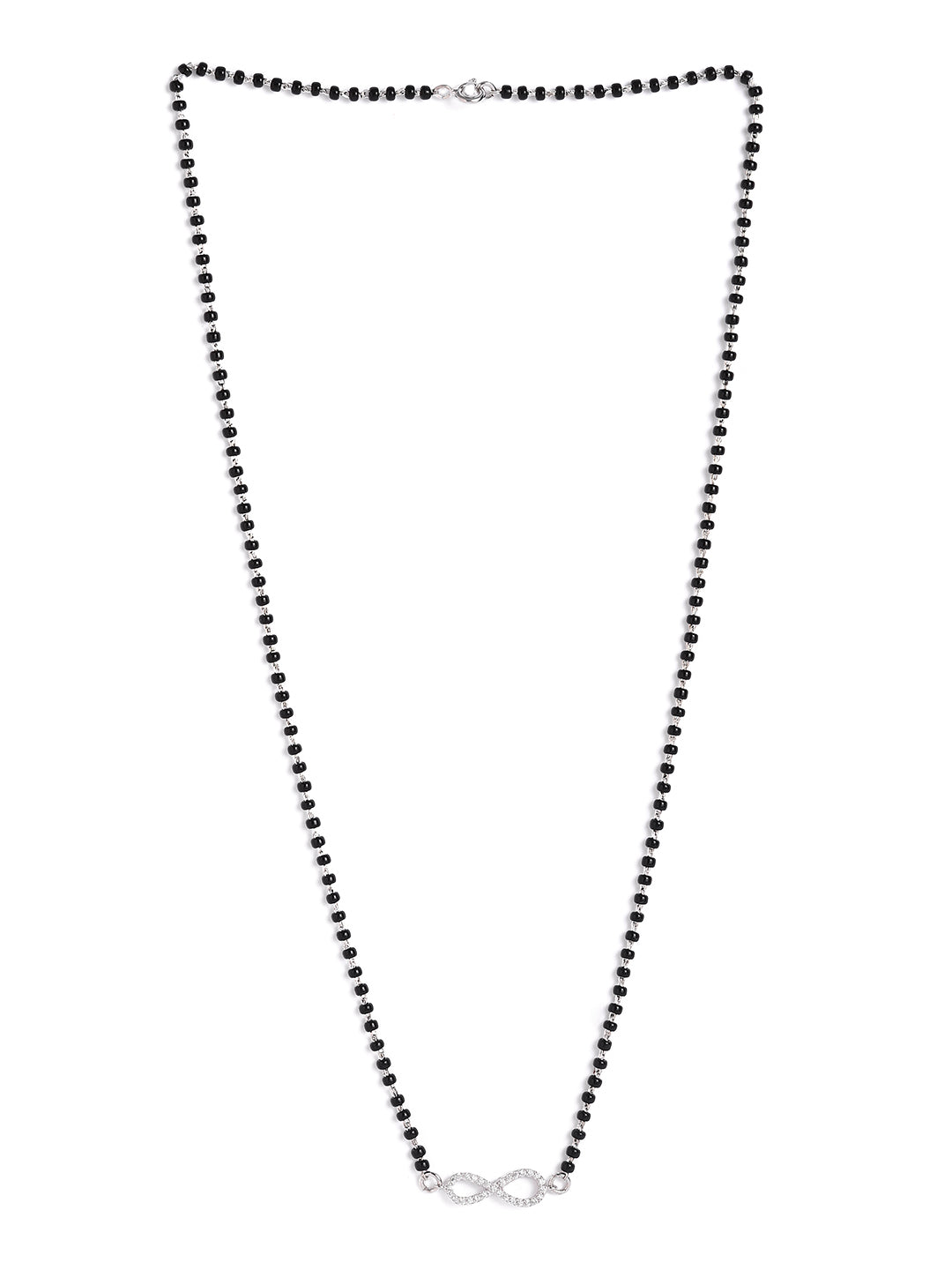 925 sterling silver mangalsutra with black beaded chain