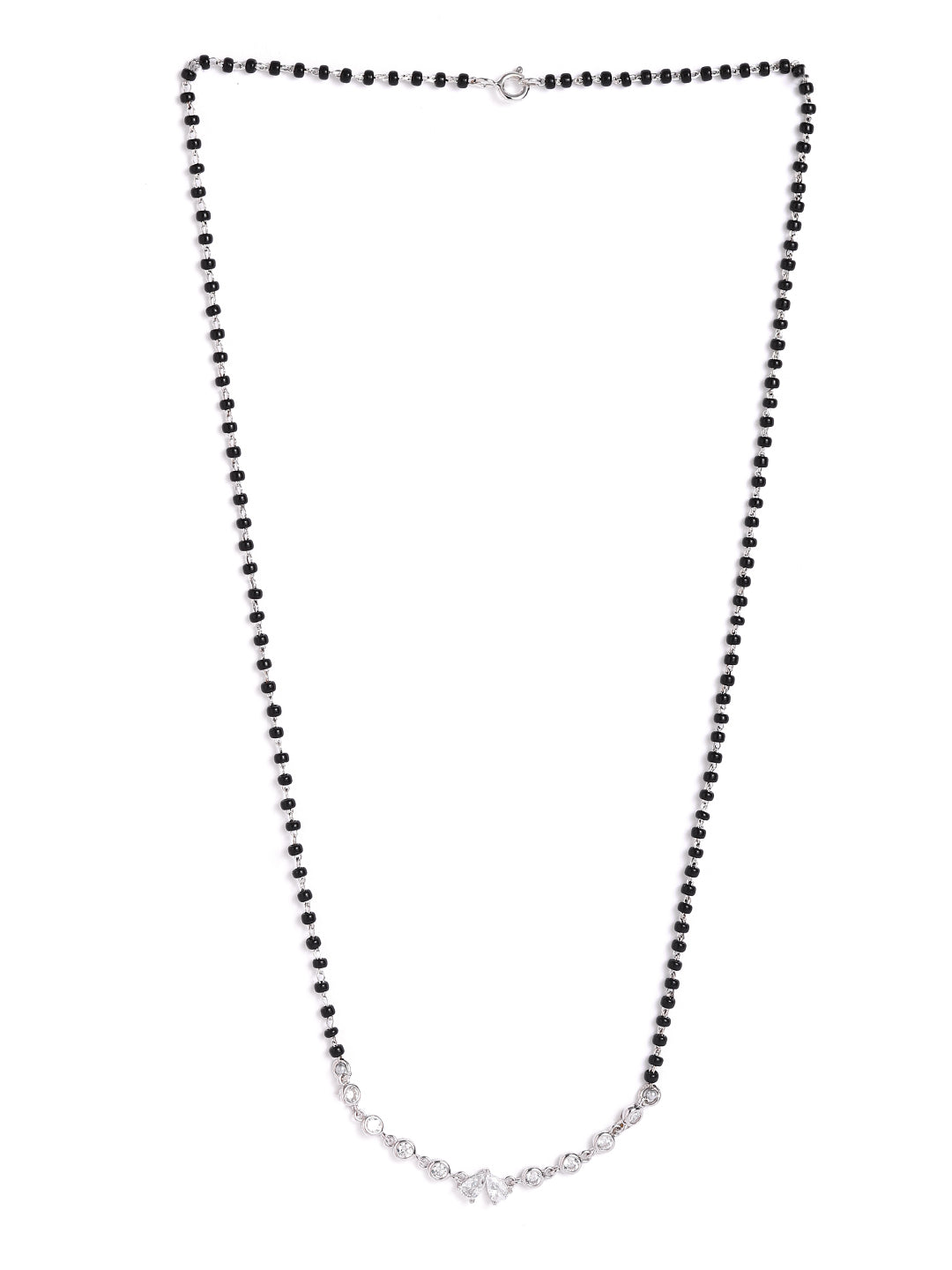 925 sterling silver mangalsutra with black beaded chain