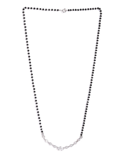 925 sterling silver mangalsutra with black beaded chain
