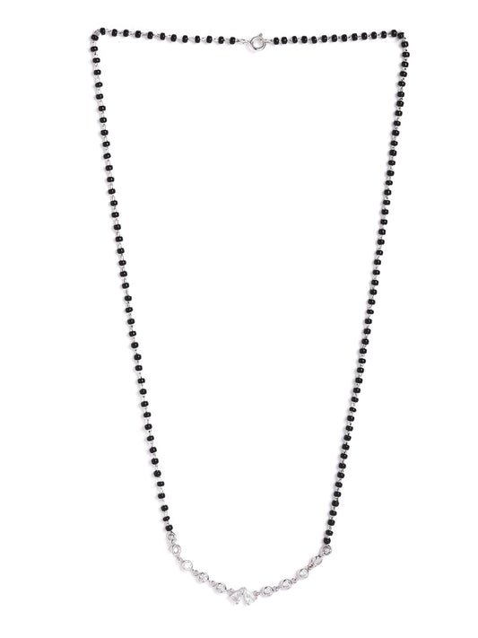 925 sterling silver mangalsutra with black beaded chain