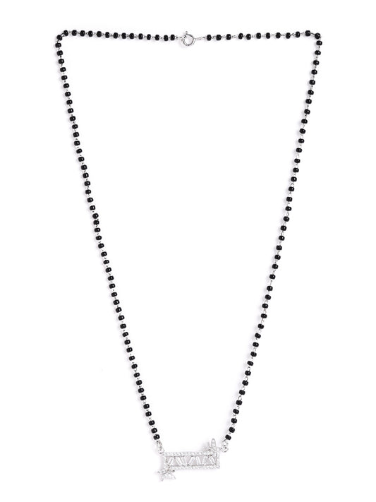925 sterling silver mangalsutra with black beaded chain