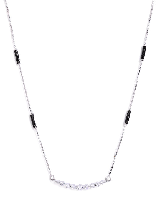925 sterling silver mangalsutra with black beaded chain