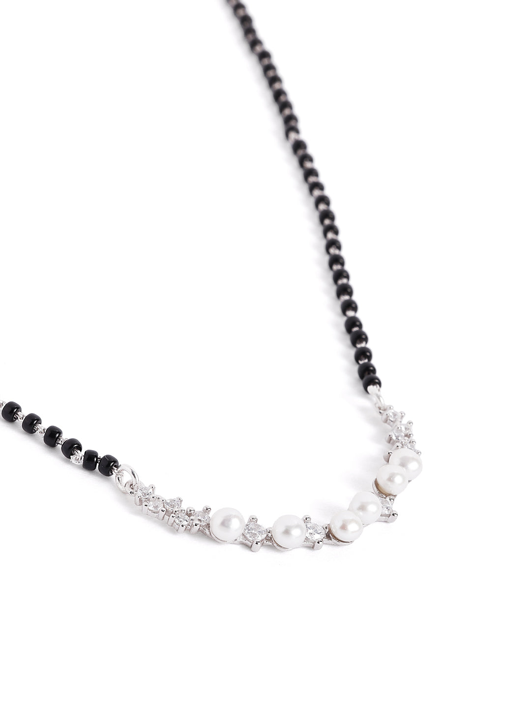 925 sterling silver mangalsutra with black beaded chain