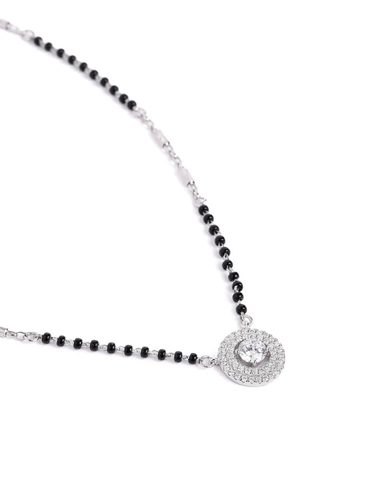 925 sterling silver mangalsutra with black beaded chain