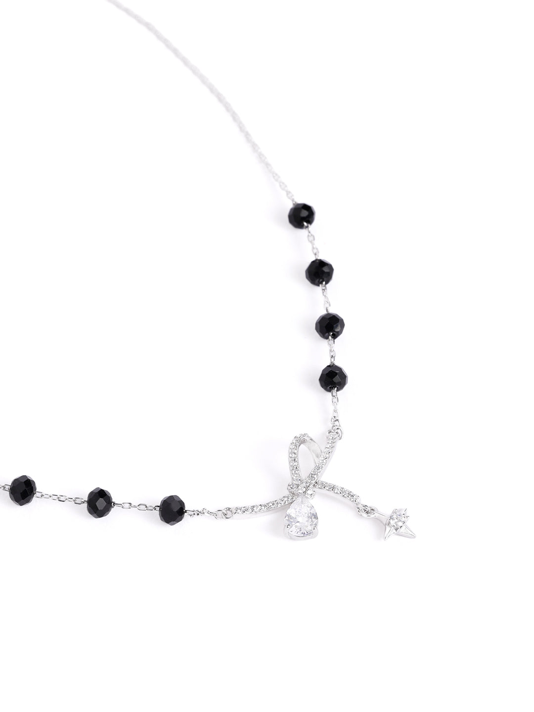 925 sterling silver mangalsutra with black beaded chain