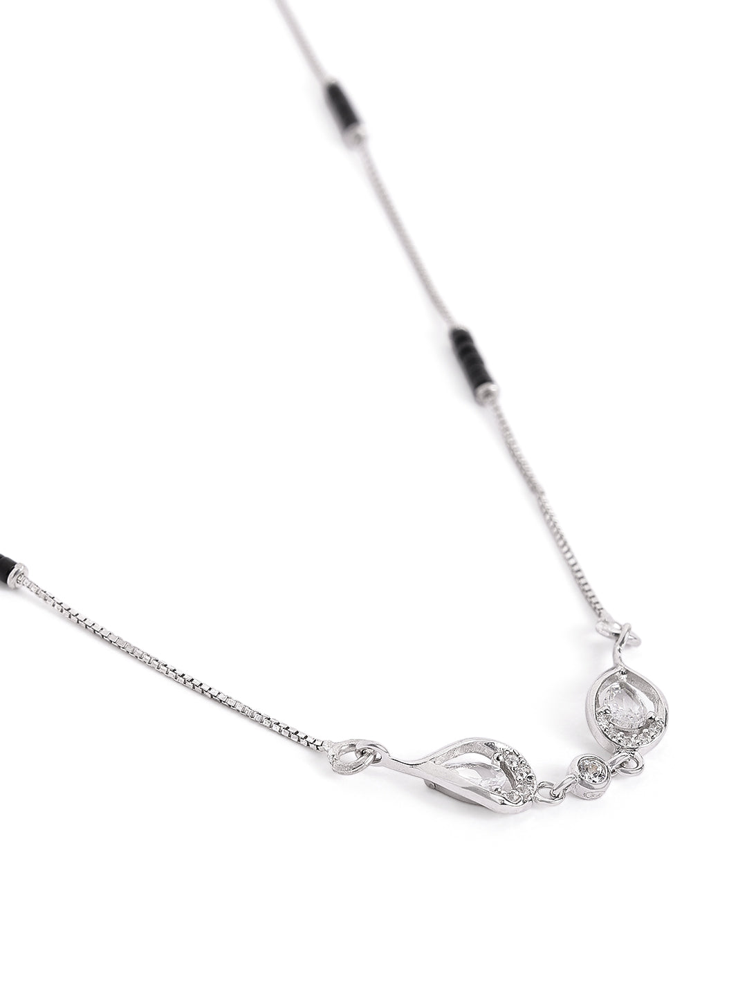 925 sterling silver mangalsutra with black beaded chain