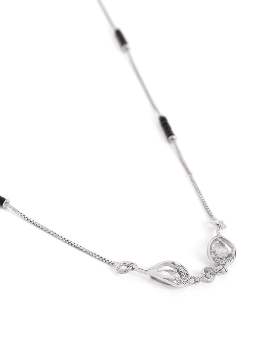 925 sterling silver mangalsutra with black beaded chain