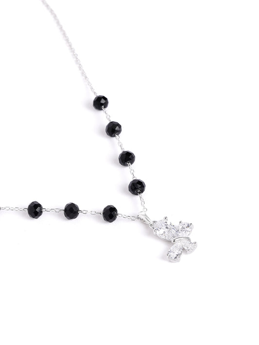 925 sterling silver mangalsutra with black beaded chain