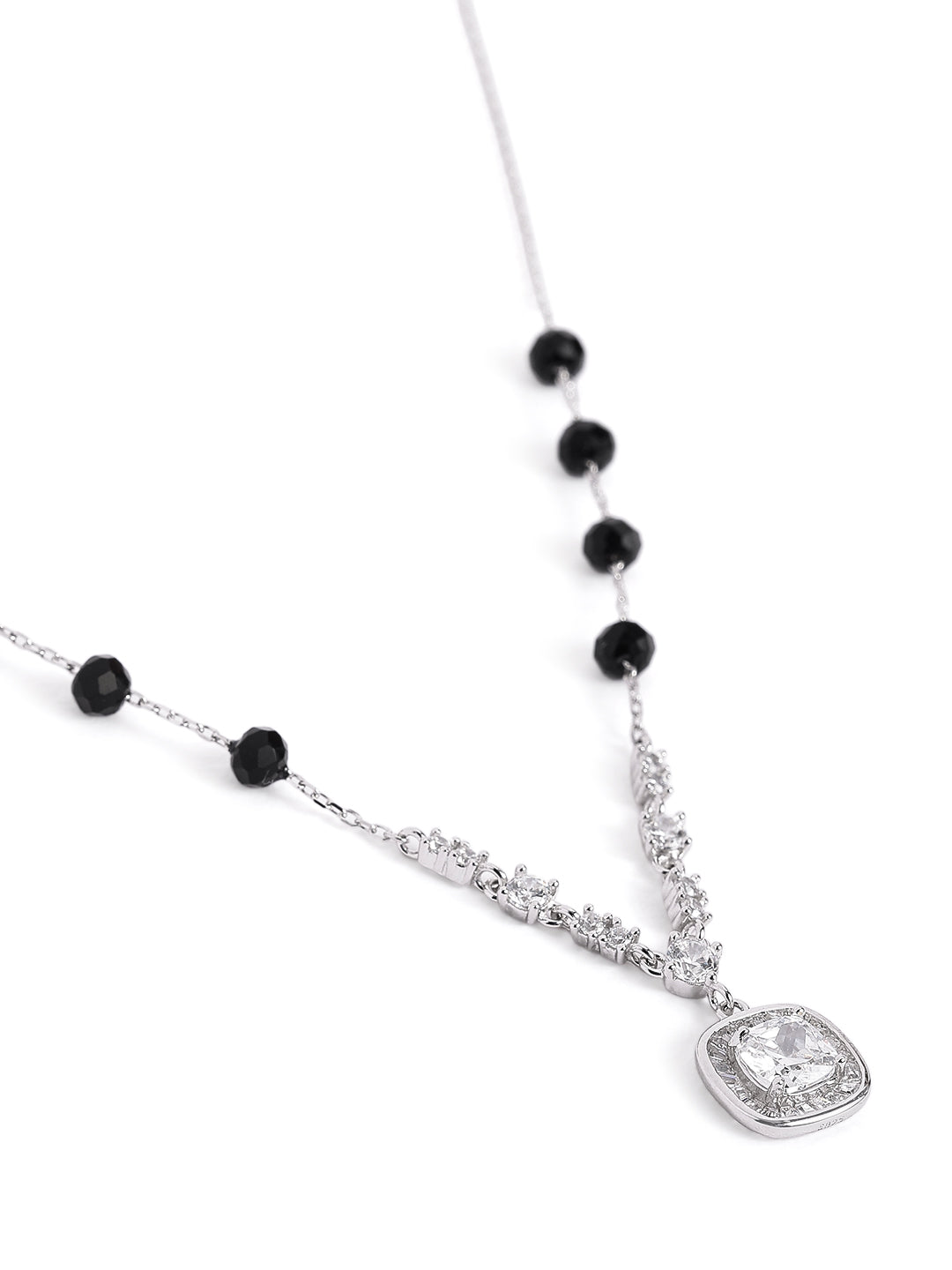 925 sterling silver mangalsutra with black beaded chain
